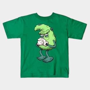 Evil Bud Character Kids T-Shirt